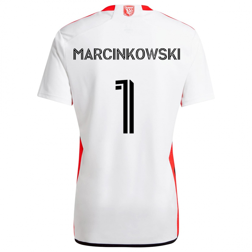 Niño Camiseta Jt Marcinkowski #1 Blanco Rojo 2ª Equipación 2024/25 La Camisa México