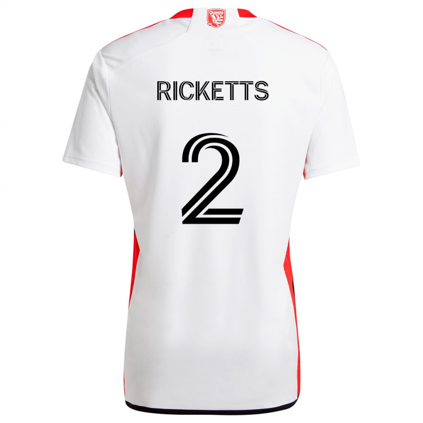 Niño Camiseta Jamar Ricketts #2 Blanco Rojo 2ª Equipación 2024/25 La Camisa México