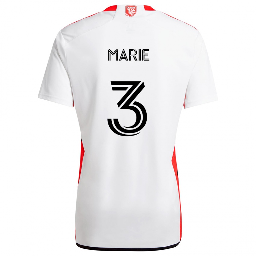 Niño Camiseta Paul Marie #3 Blanco Rojo 2ª Equipación 2024/25 La Camisa México