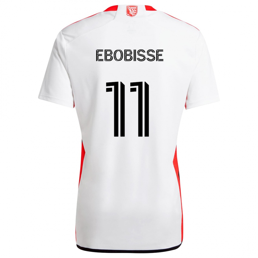 Niño Camiseta Jeremy Ebobisse #11 Blanco Rojo 2ª Equipación 2024/25 La Camisa México