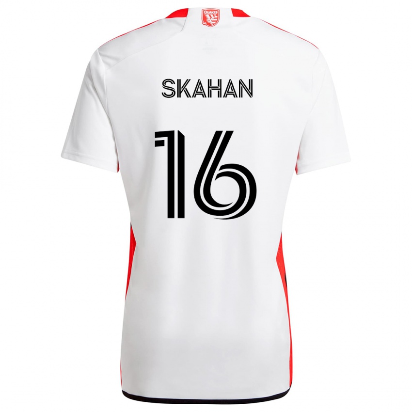 Niño Camiseta Jack Skahan #16 Blanco Rojo 2ª Equipación 2024/25 La Camisa México