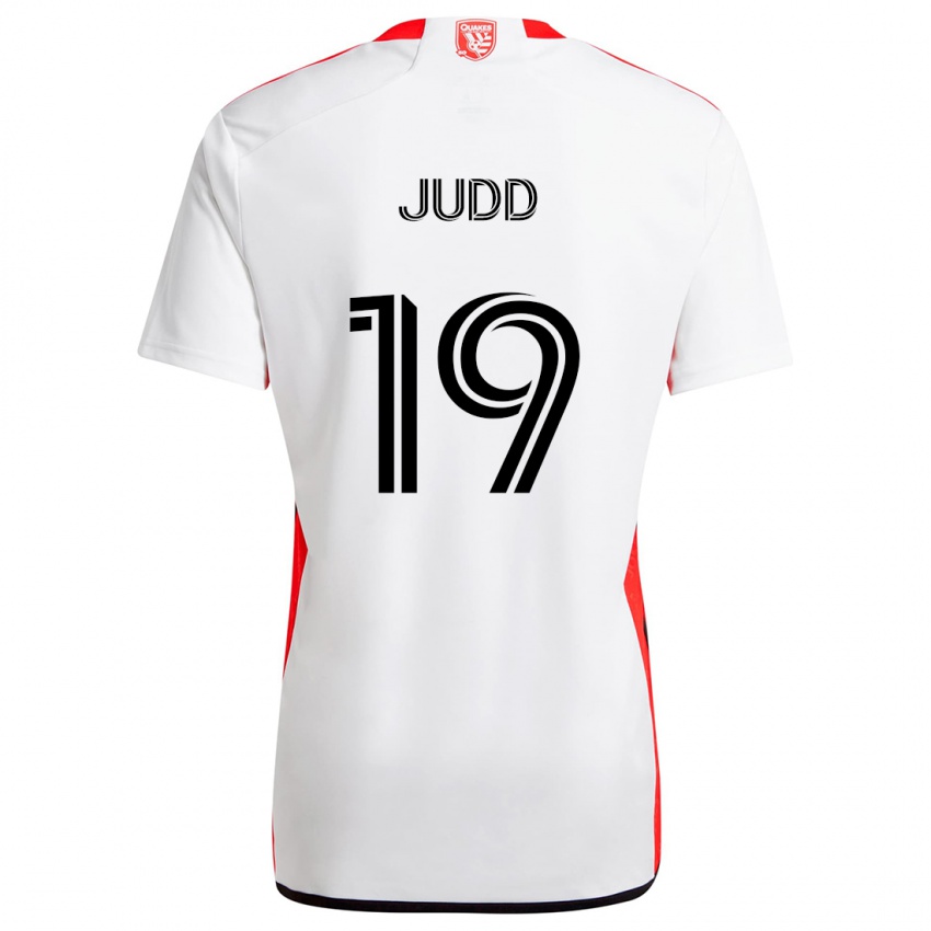 Niño Camiseta Preston Judd #19 Blanco Rojo 2ª Equipación 2024/25 La Camisa México