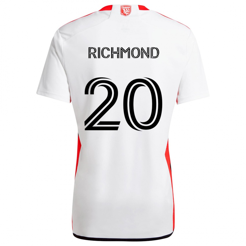 Niño Camiseta Will Richmond #20 Blanco Rojo 2ª Equipación 2024/25 La Camisa México