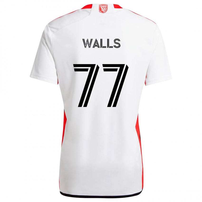 Niño Camiseta Casey Walls #77 Blanco Rojo 2ª Equipación 2024/25 La Camisa México