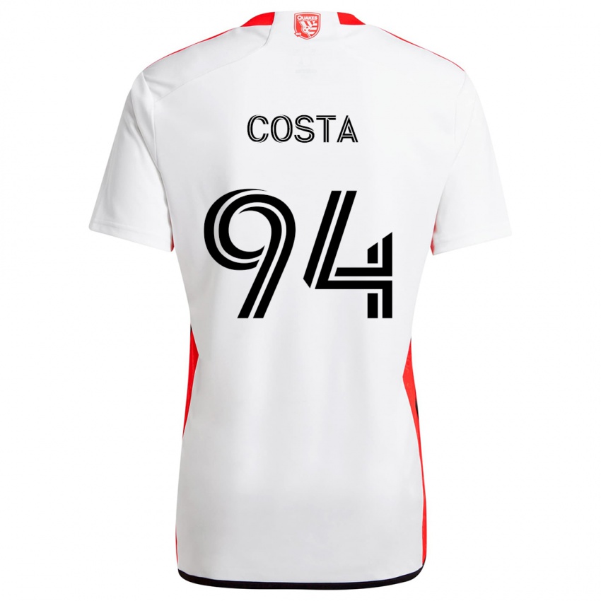 Niño Camiseta Vítor Costa #94 Blanco Rojo 2ª Equipación 2024/25 La Camisa México