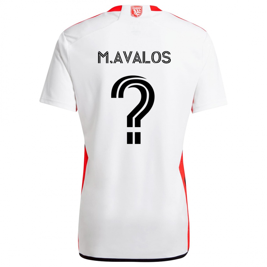 Niño Camiseta Marcelo Avalos #0 Blanco Rojo 2ª Equipación 2024/25 La Camisa México