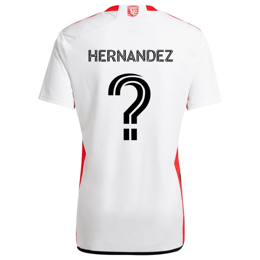 Niño Camiseta Oliver Hernandez #0 Blanco Rojo 2ª Equipación 2024/25 La Camisa México