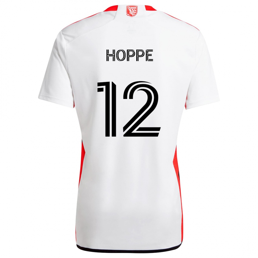 Niño Camiseta Matthew Hoppe #12 Blanco Rojo 2ª Equipación 2024/25 La Camisa México