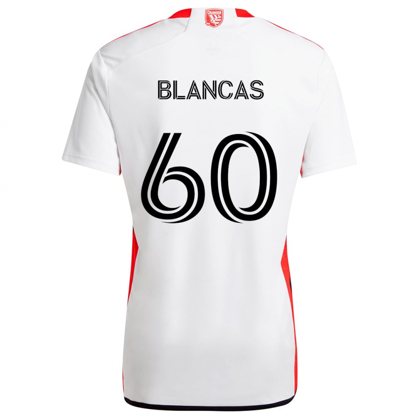 Niño Camiseta Eduardo Blancas #60 Blanco Rojo 2ª Equipación 2024/25 La Camisa México