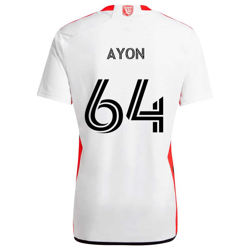 Niño Camiseta Jerry Ayon #64 Blanco Rojo 2ª Equipación 2024/25 La Camisa México