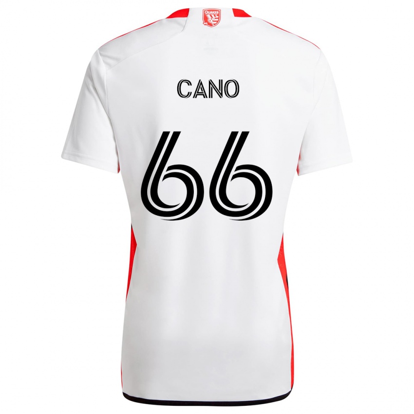 Niño Camiseta Alejandro Cano #66 Blanco Rojo 2ª Equipación 2024/25 La Camisa México