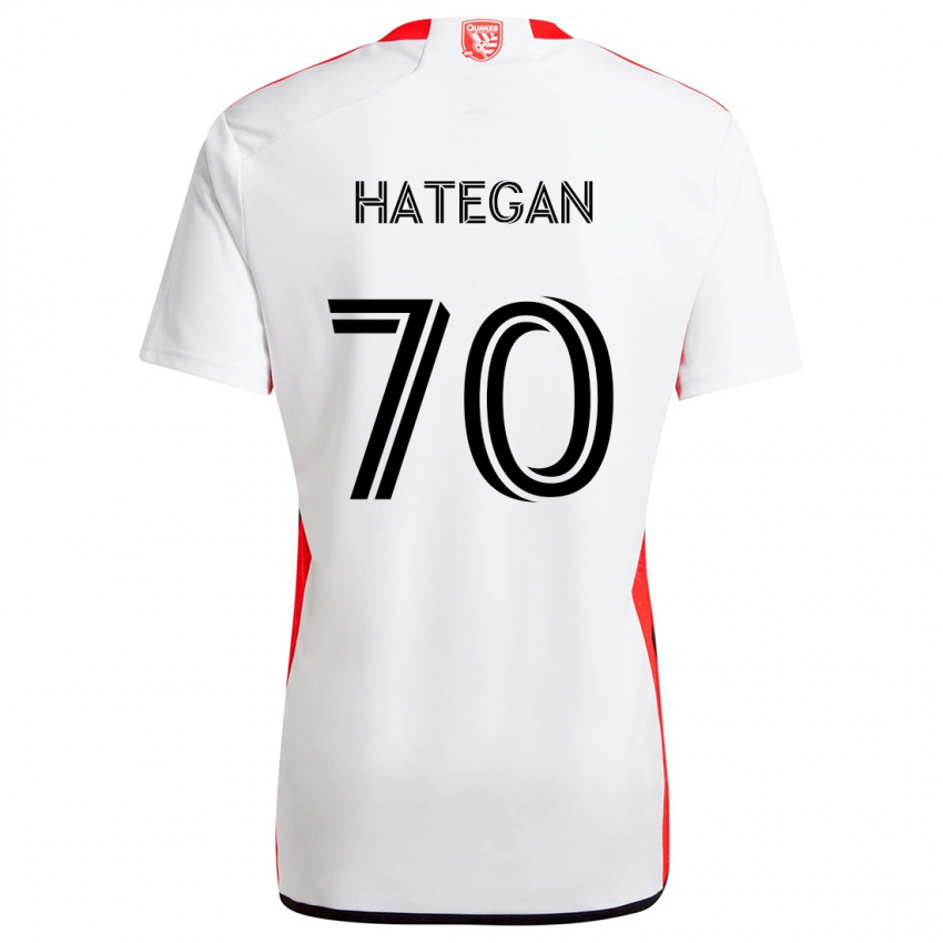 Niño Camiseta Roberto Hategan #70 Blanco Rojo 2ª Equipación 2024/25 La Camisa México