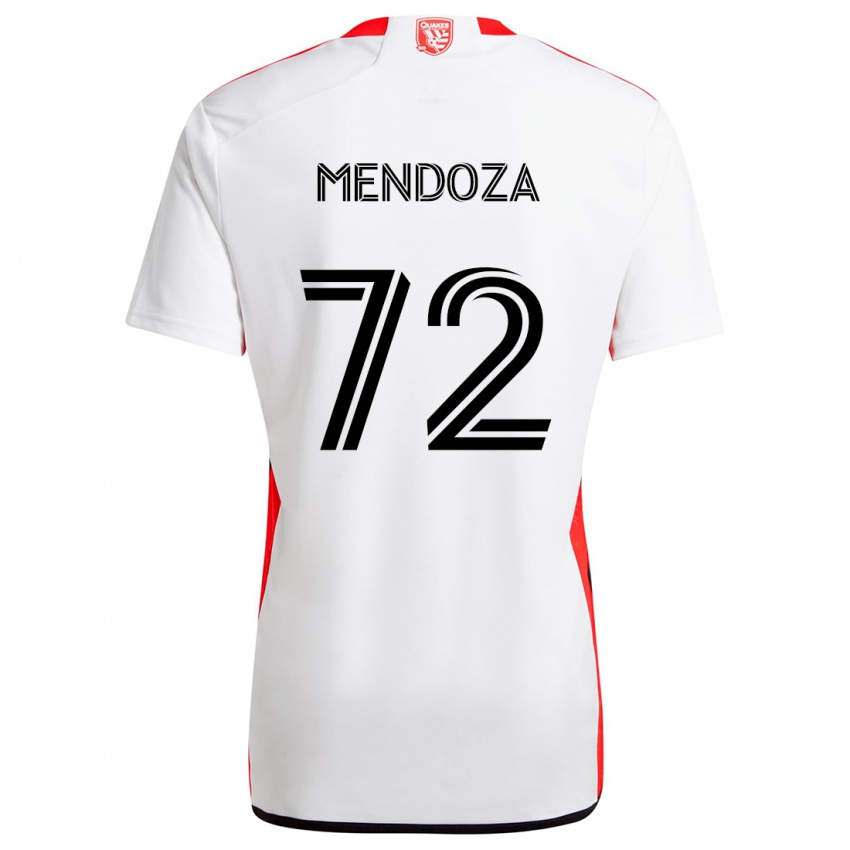 Niño Camiseta Edwyn Mendoza #72 Blanco Rojo 2ª Equipación 2024/25 La Camisa México