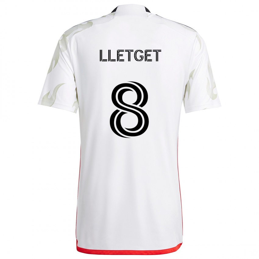 Niño Camiseta Sebastian Lletget #8 Blanco Rojo Negro 2ª Equipación 2024/25 La Camisa México