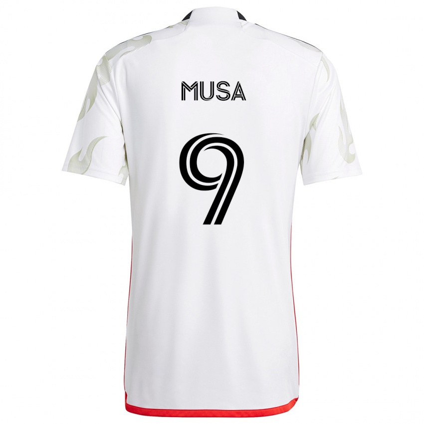 Niño Camiseta Petar Musa #9 Blanco Rojo Negro 2ª Equipación 2024/25 La Camisa México