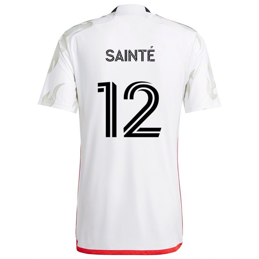 Niño Camiseta Carl Sainté #12 Blanco Rojo Negro 2ª Equipación 2024/25 La Camisa México