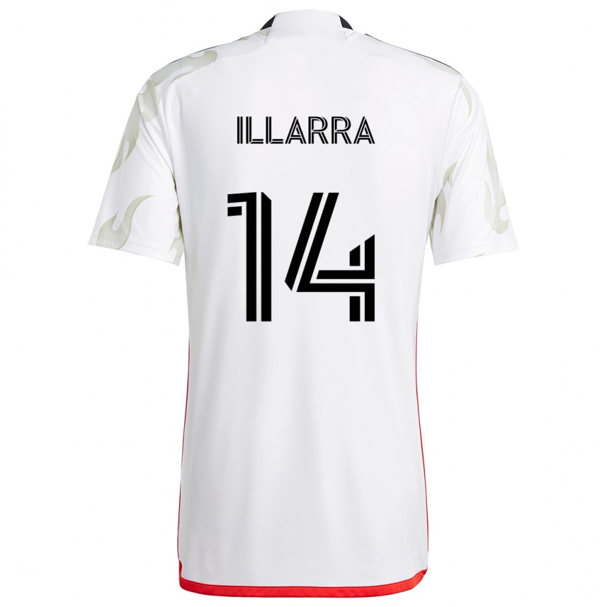 Niño Camiseta Asier Illarramendi #14 Blanco Rojo Negro 2ª Equipación 2024/25 La Camisa México