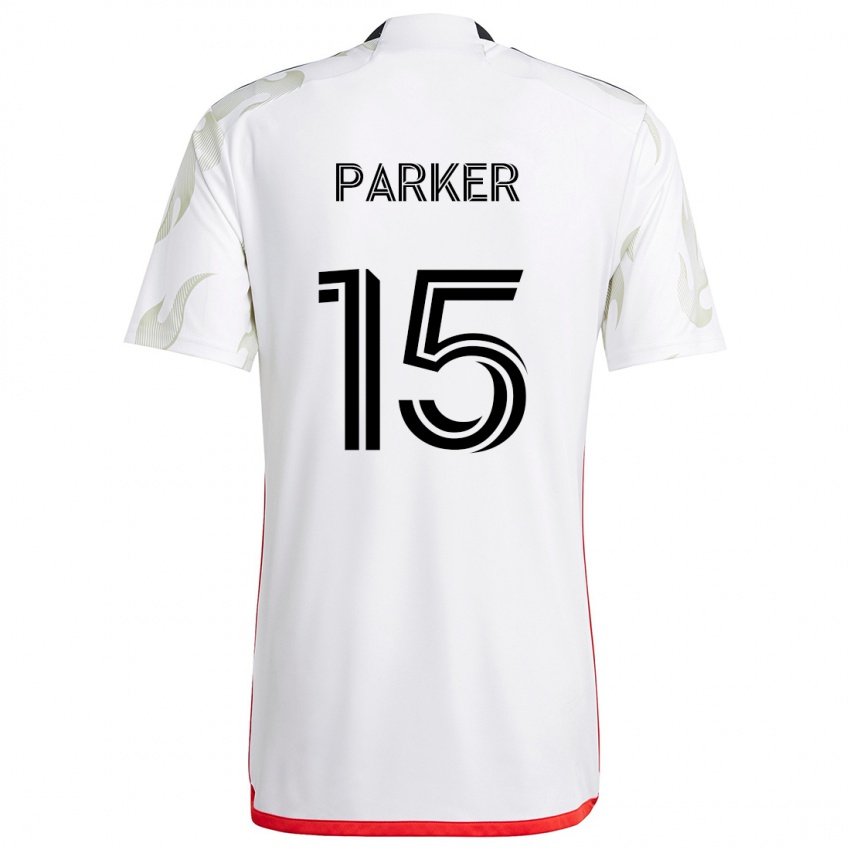 Niño Camiseta Isaiah Parker #15 Blanco Rojo Negro 2ª Equipación 2024/25 La Camisa México