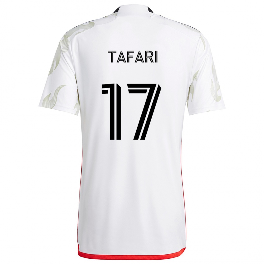 Niño Camiseta Nkosi Tafari #17 Blanco Rojo Negro 2ª Equipación 2024/25 La Camisa México