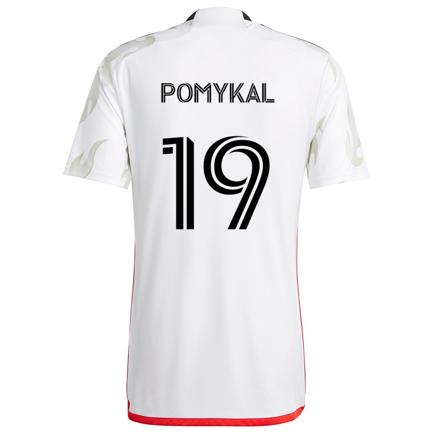 Niño Camiseta Paxton Pomykal #19 Blanco Rojo Negro 2ª Equipación 2024/25 La Camisa México