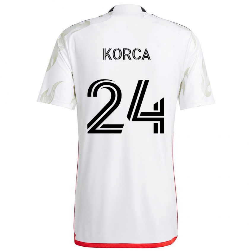 Niño Camiseta Amet Korca #24 Blanco Rojo Negro 2ª Equipación 2024/25 La Camisa México