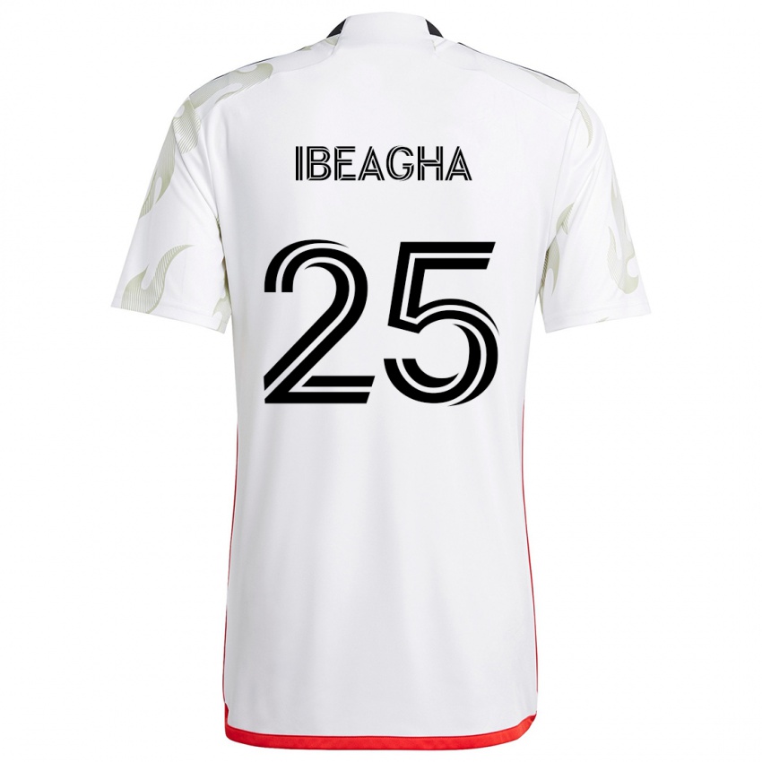 Niño Camiseta Sebastien Ibeagha #25 Blanco Rojo Negro 2ª Equipación 2024/25 La Camisa México