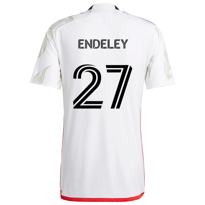 Niño Camiseta Herbert Endeley #27 Blanco Rojo Negro 2ª Equipación 2024/25 La Camisa México