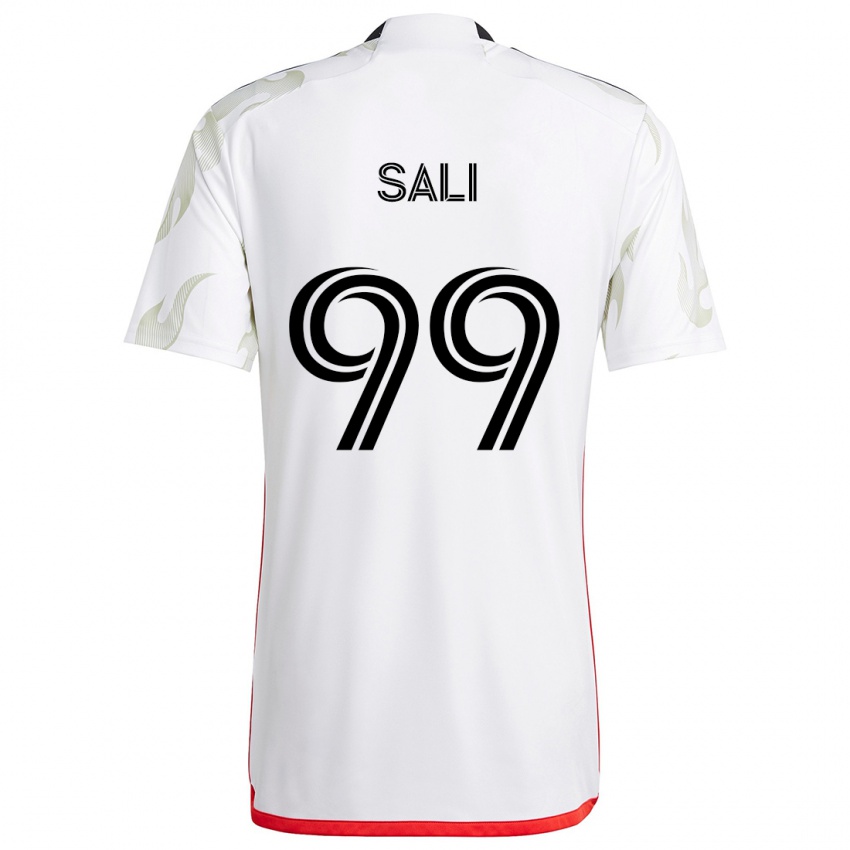 Niño Camiseta Enes Sali #99 Blanco Rojo Negro 2ª Equipación 2024/25 La Camisa México