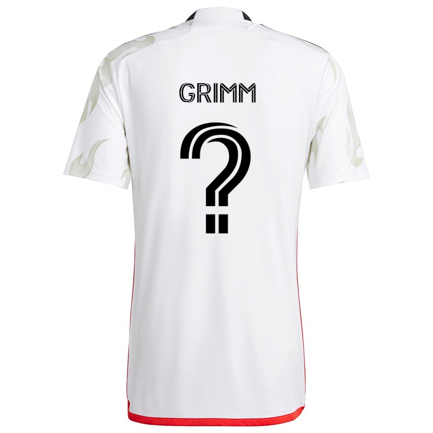 Niño Camiseta Mason Grimm #0 Blanco Rojo Negro 2ª Equipación 2024/25 La Camisa México