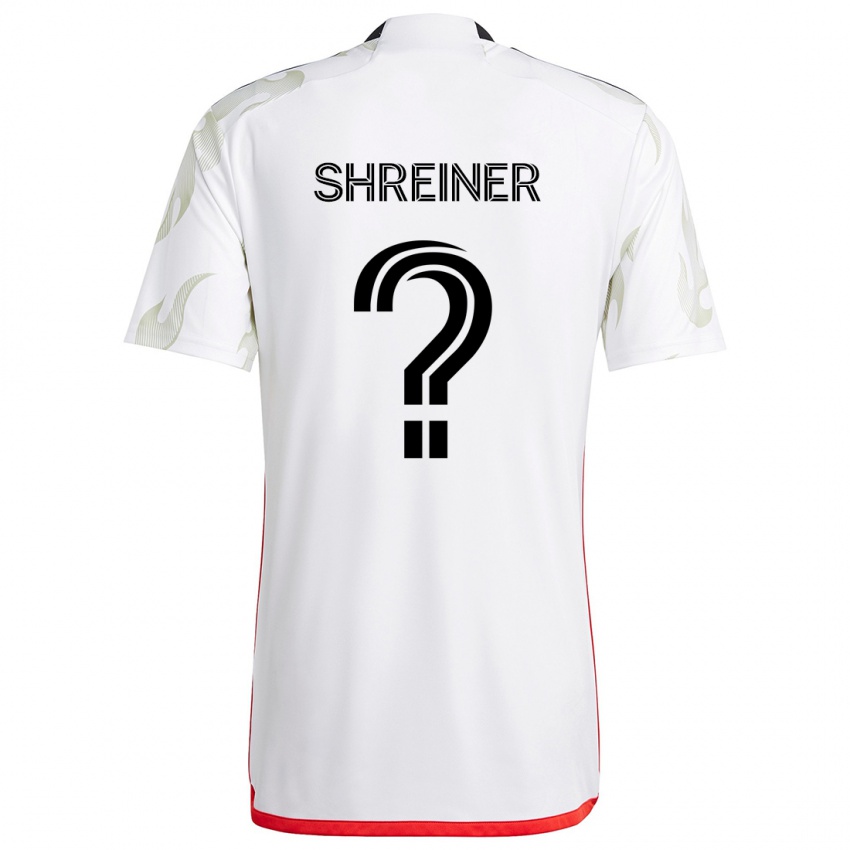 Niño Camiseta Luke Shreiner #0 Blanco Rojo Negro 2ª Equipación 2024/25 La Camisa México