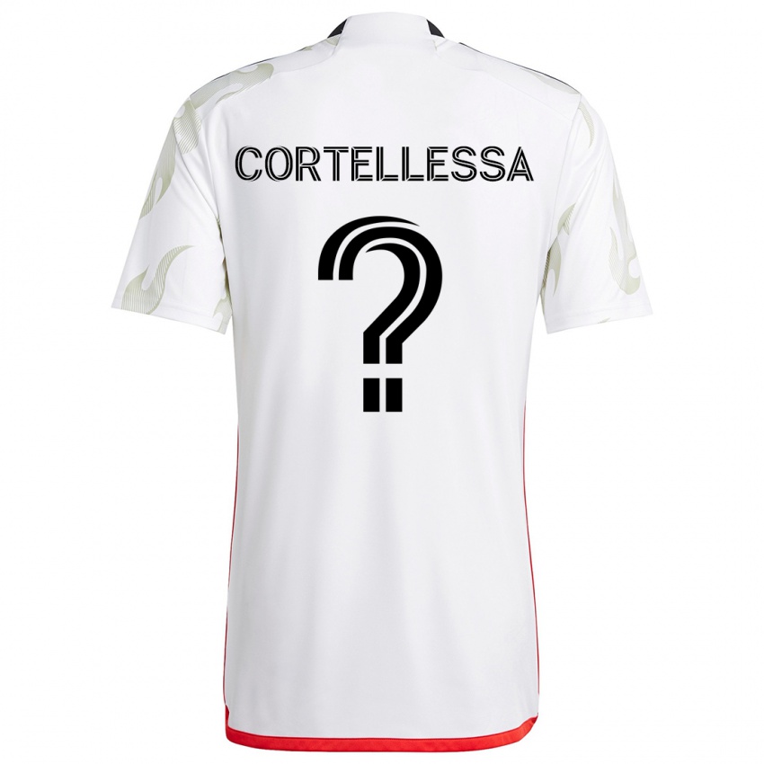 Niño Camiseta Michael Cortellessa #0 Blanco Rojo Negro 2ª Equipación 2024/25 La Camisa México