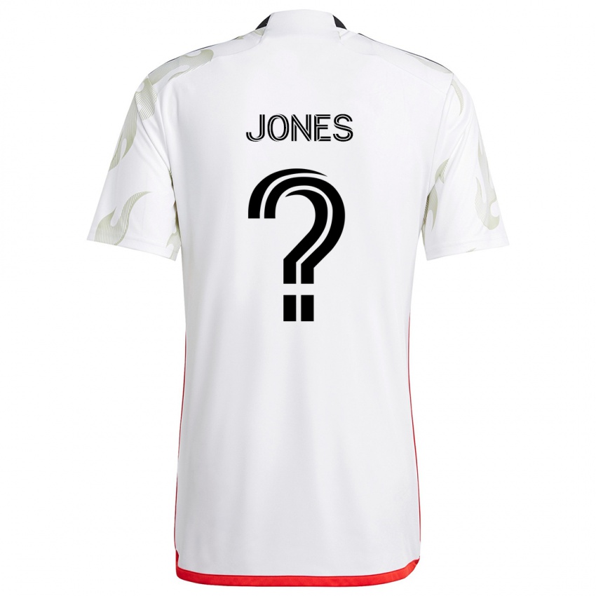 Niño Camiseta Jordan Jones #0 Blanco Rojo Negro 2ª Equipación 2024/25 La Camisa México