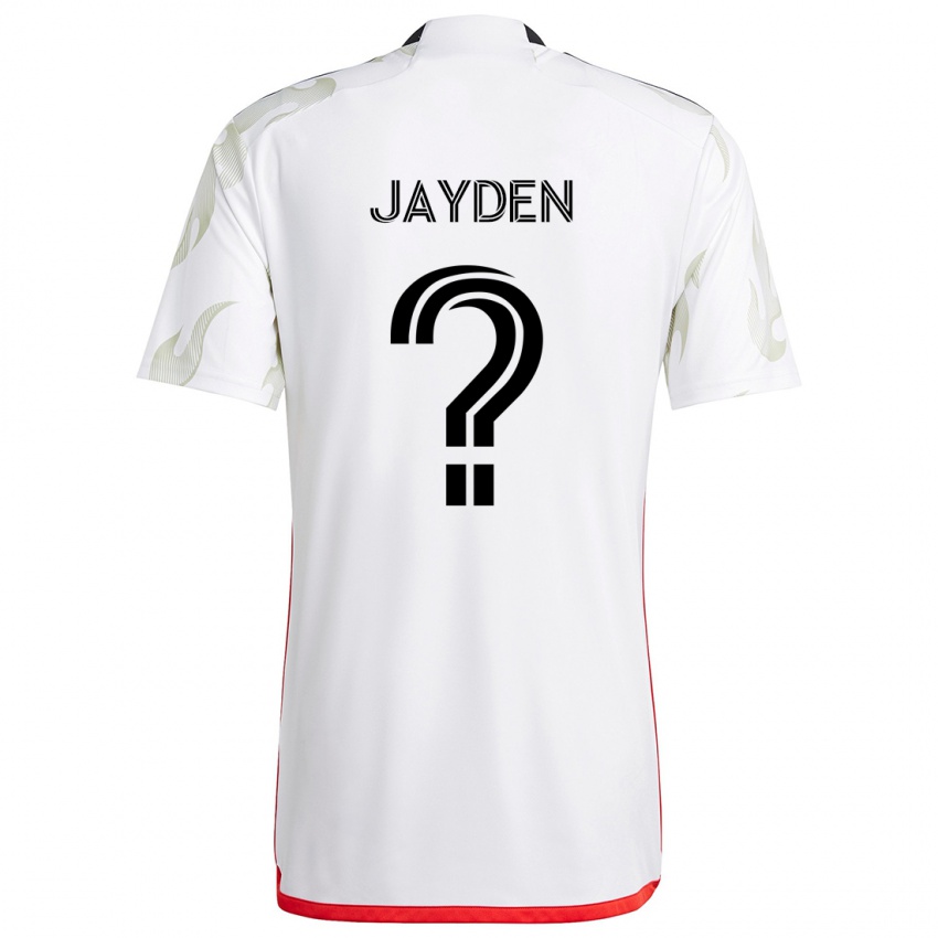 Niño Camiseta Rus Jayden #0 Blanco Rojo Negro 2ª Equipación 2024/25 La Camisa México