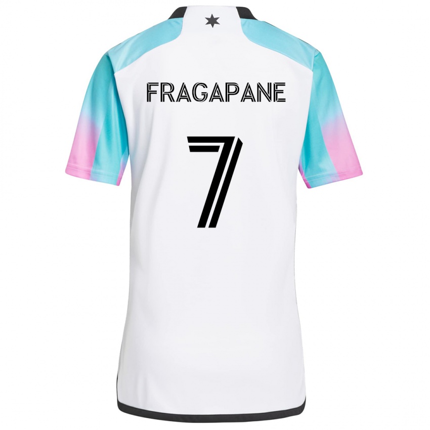 Niño Camiseta Franco Fragapane #7 Blanco Azul Negro 2ª Equipación 2024/25 La Camisa México