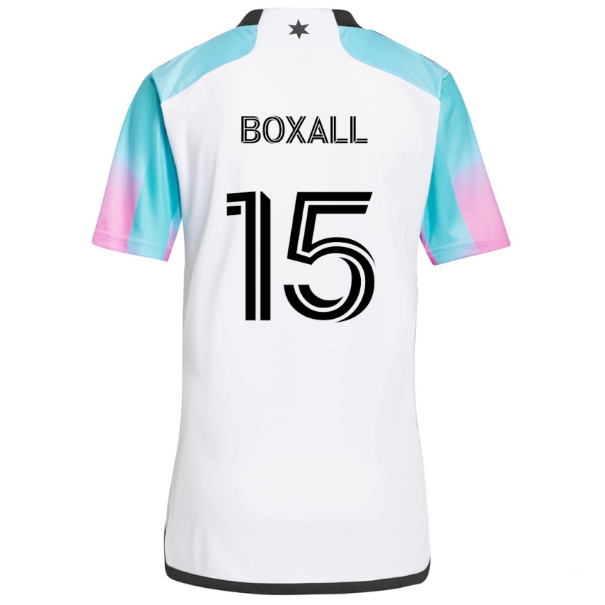 Niño Camiseta Michael Boxall #15 Blanco Azul Negro 2ª Equipación 2024/25 La Camisa México