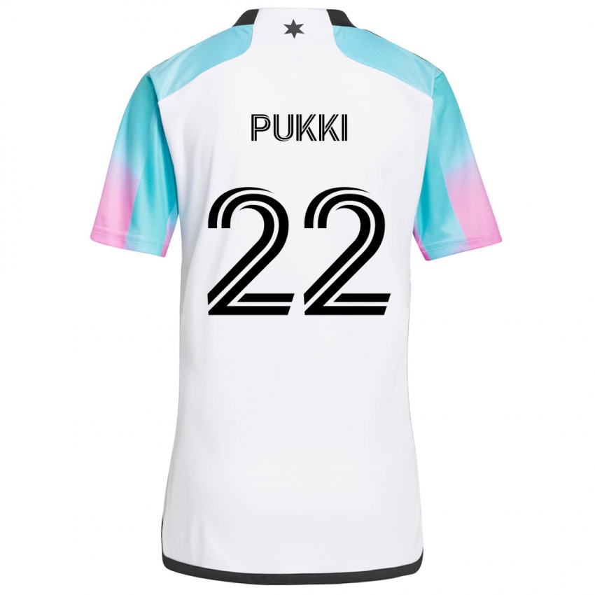 Niño Camiseta Teemu Pukki #22 Blanco Azul Negro 2ª Equipación 2024/25 La Camisa México