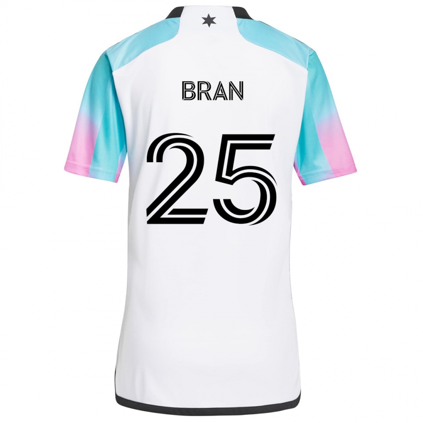 Niño Camiseta Alejandro Bran #25 Blanco Azul Negro 2ª Equipación 2024/25 La Camisa México