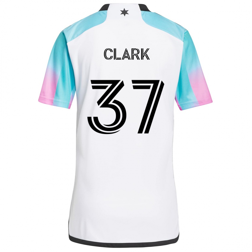 Niño Camiseta Caden Clark #37 Blanco Azul Negro 2ª Equipación 2024/25 La Camisa México