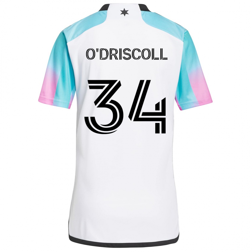 Niño Camiseta Rory O'driscoll #34 Blanco Azul Negro 2ª Equipación 2024/25 La Camisa México