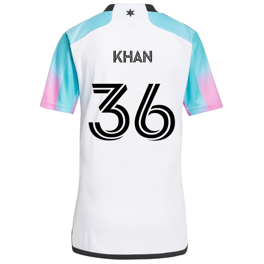 Niño Camiseta Molik Khan #36 Blanco Azul Negro 2ª Equipación 2024/25 La Camisa México