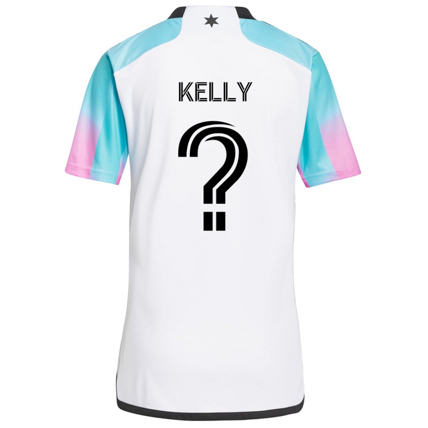 Niño Camiseta Oliver Kelly #0 Blanco Azul Negro 2ª Equipación 2024/25 La Camisa México