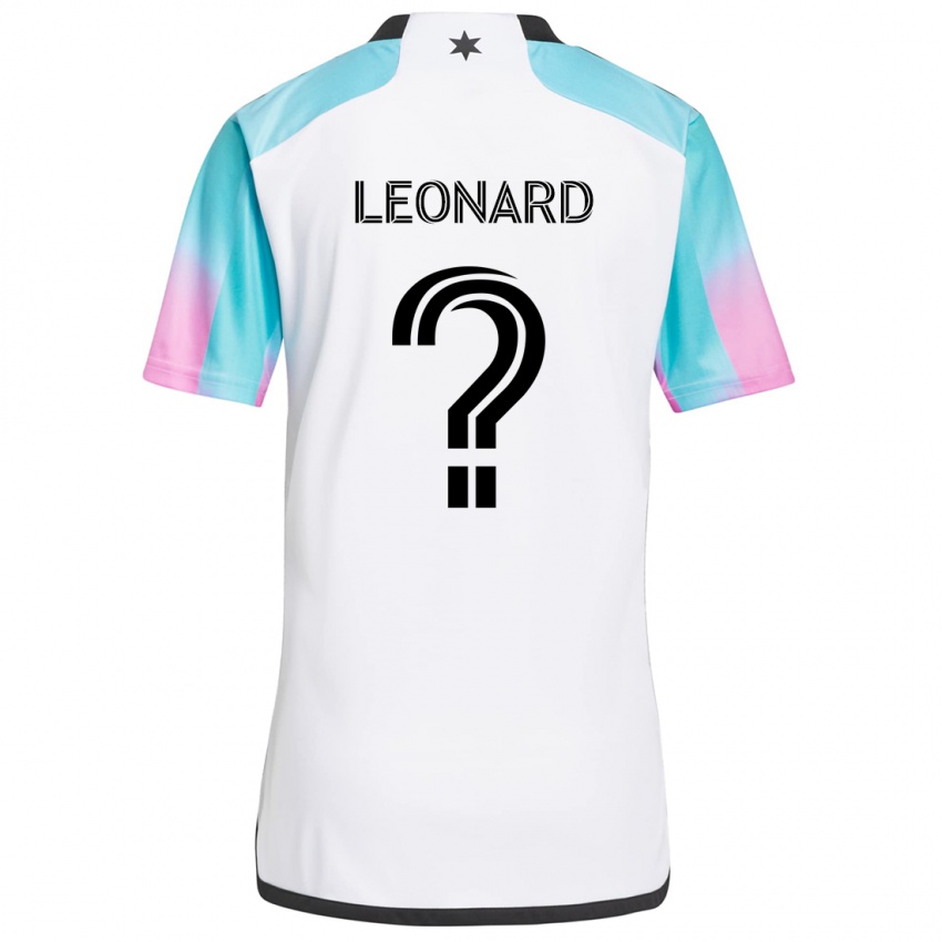 Niño Camiseta Tyler Leonard #0 Blanco Azul Negro 2ª Equipación 2024/25 La Camisa México