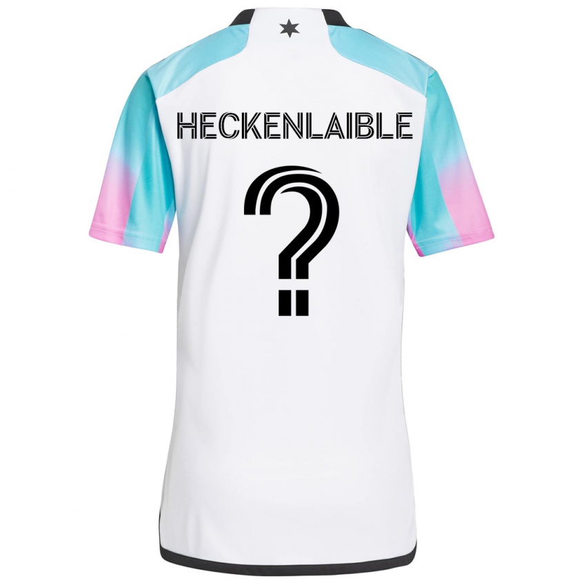 Niño Camiseta Andrew Heckenlaible #0 Blanco Azul Negro 2ª Equipación 2024/25 La Camisa México