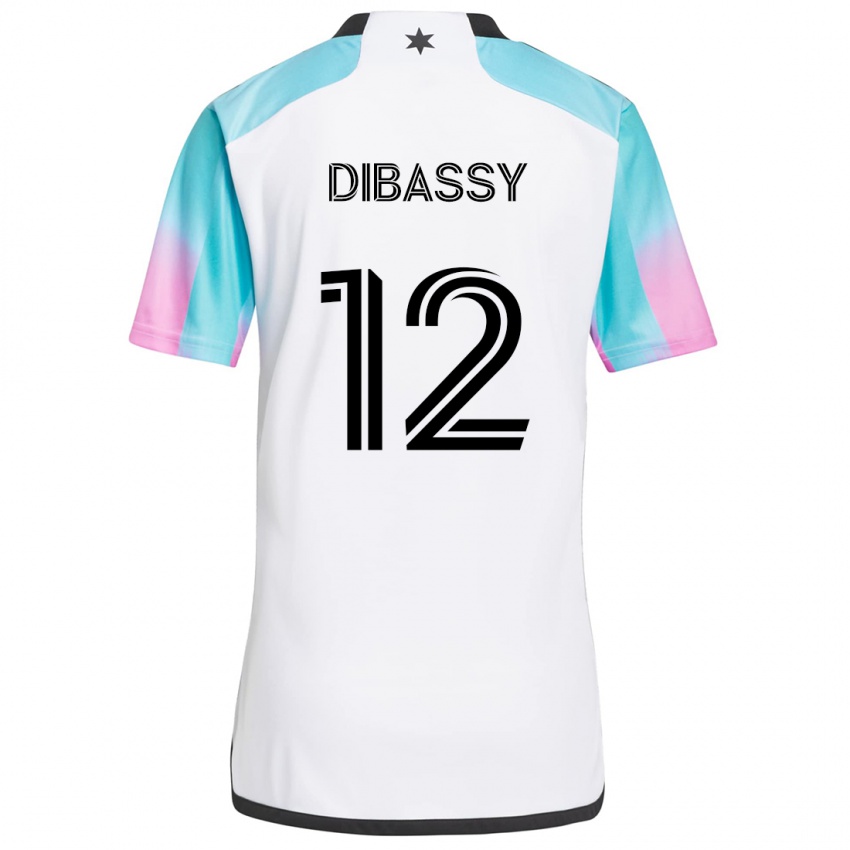 Niño Camiseta Bakaye Dibassy #12 Blanco Azul Negro 2ª Equipación 2024/25 La Camisa México