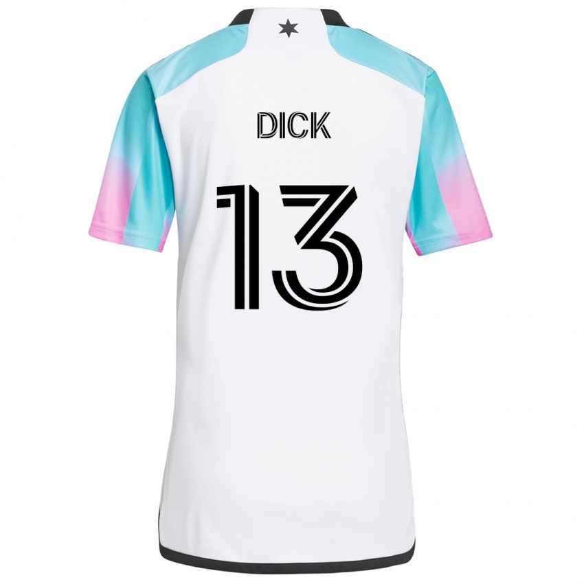 Niño Camiseta Eric Dick #13 Blanco Azul Negro 2ª Equipación 2024/25 La Camisa México