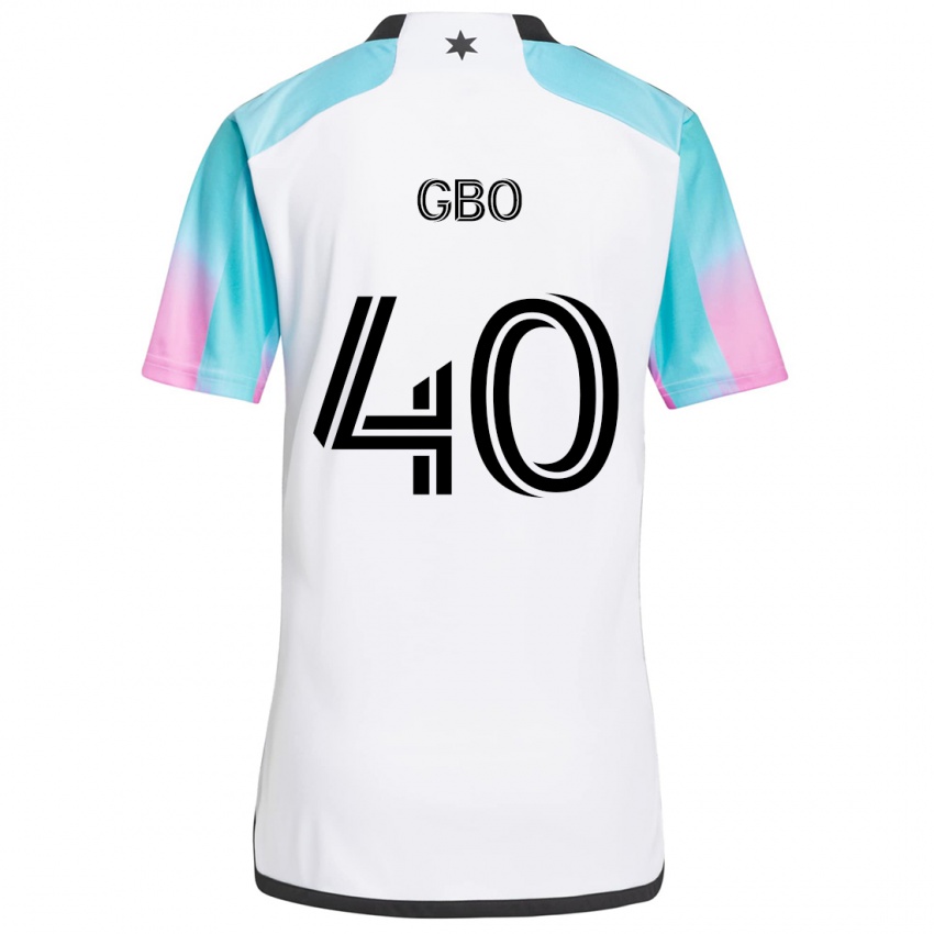 Niño Camiseta Cedrik Gbo #40 Blanco Azul Negro 2ª Equipación 2024/25 La Camisa México