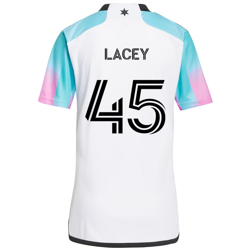 Niño Camiseta Kameron Lacey #45 Blanco Azul Negro 2ª Equipación 2024/25 La Camisa México