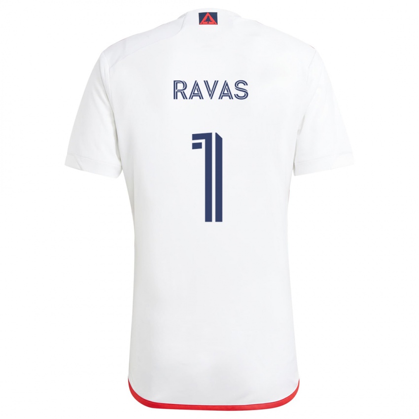 Niño Camiseta Henrich Ravas #1 Blanco Rojo 2ª Equipación 2024/25 La Camisa México