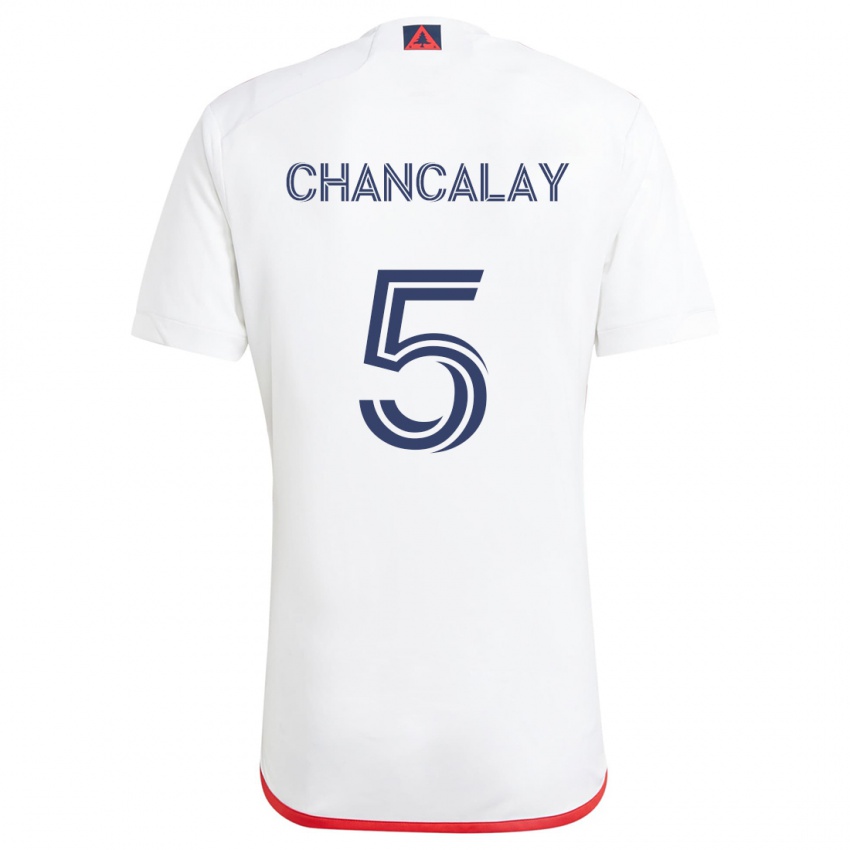 Niño Camiseta Tomás Chancalay #5 Blanco Rojo 2ª Equipación 2024/25 La Camisa México