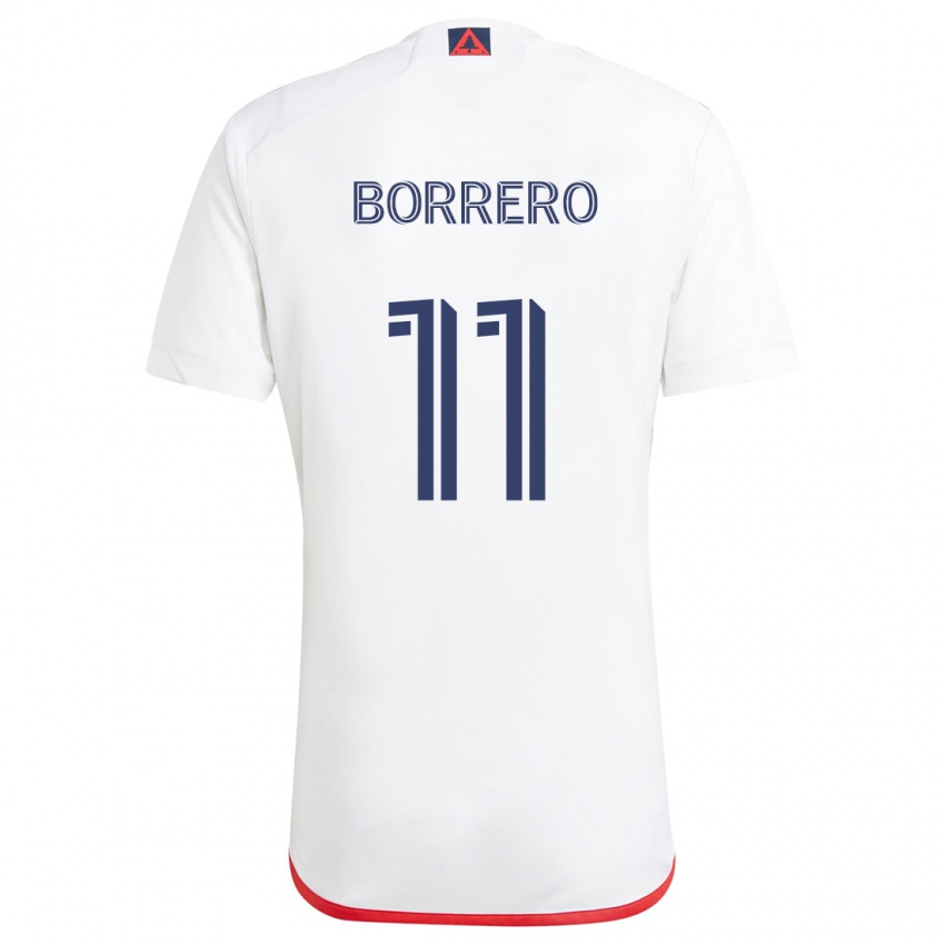 Niño Camiseta Dylan Borrero #11 Blanco Rojo 2ª Equipación 2024/25 La Camisa México